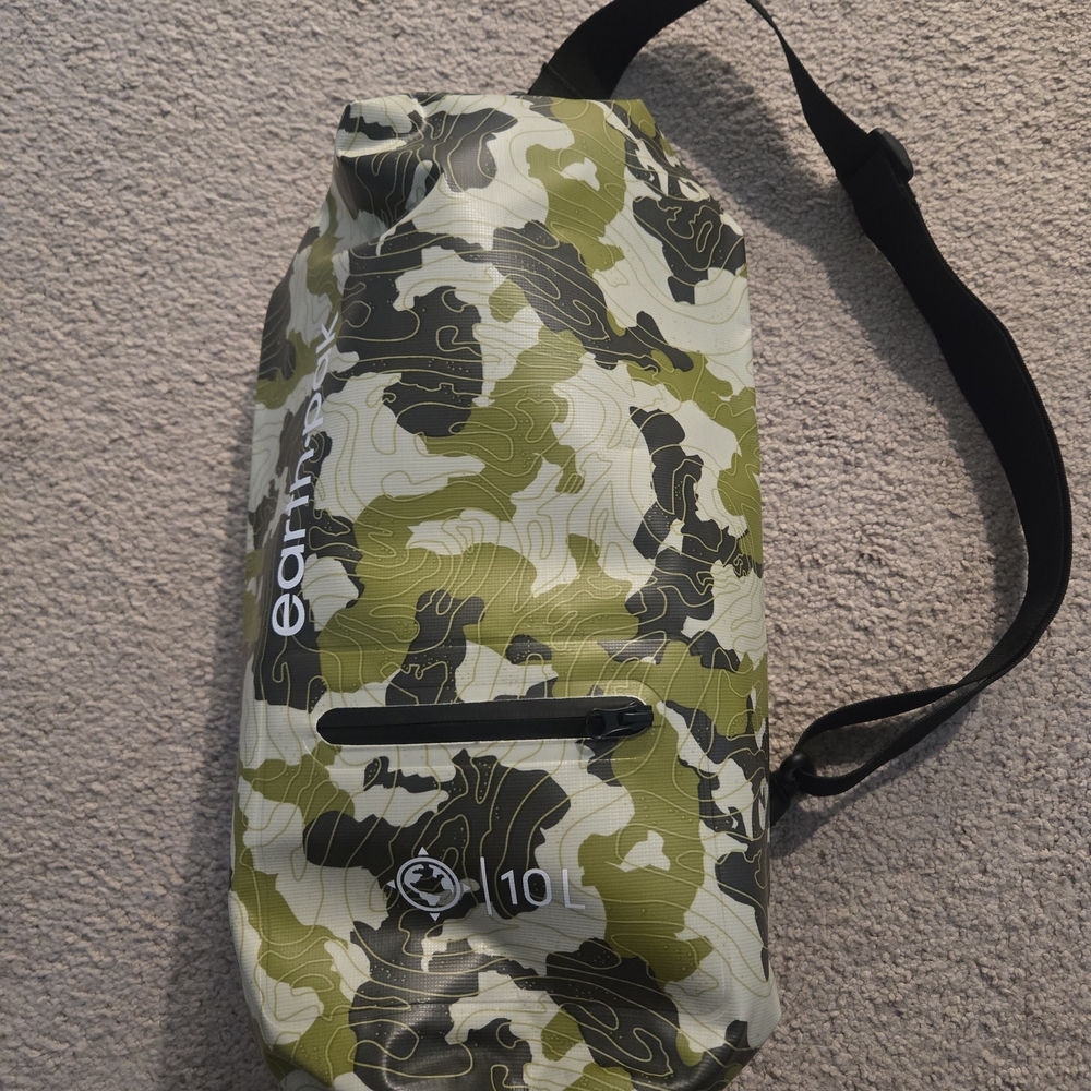 10L EarthPak Camo Green Waterproof Sling Bag
